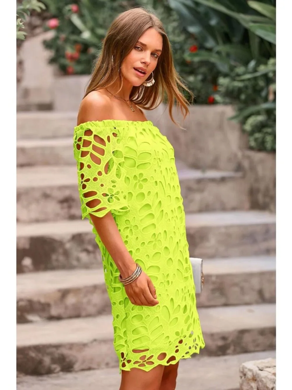 Boho Off the Shoulder Lace Mini Dress for Women - Perfect Summer Fashion!